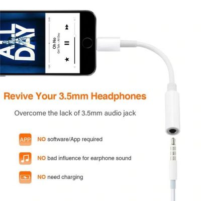 Iphone 8Pin To 3.5mm Jack Audio Headphone Adapter - Image 5