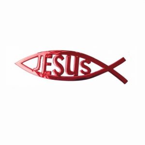 Jesus Fish 3d Car Badge Sticker