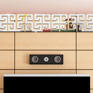 10pcs Labyrinth Hollow Mirror Wall Stickers