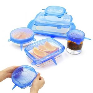 6pcs Reusable Silicon Lid Food Wrap