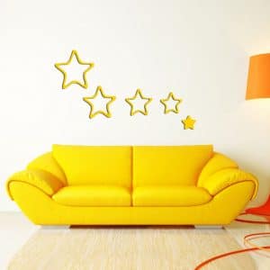 Star Shaped Wooden Studio Stickers