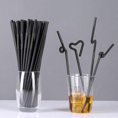 Disposable Party Cocktail Plastic Straw - 100pcs - Image 6