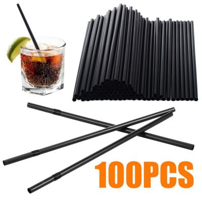 Disposable Party Cocktail Plastic Straw - 100pcs