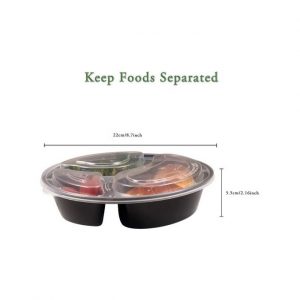 3 Compartment Meal Prep Container – 100 Pieces