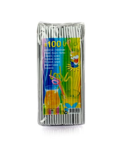 Disposable Party Cocktail Plastic Straw - 100pcs - Image 8