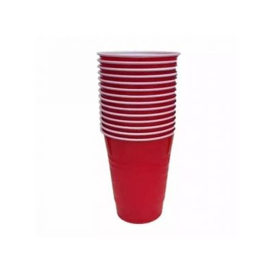 50cs Big Disposable Fancy Party Cup - Red