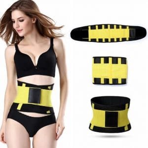 Hot Shapers Waist Trainer Adjustable Slimming Belt – yellow, XXL