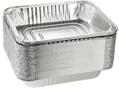 Aluminum Take Away Plate With Cover 100pieces (Large Size) - Image 3