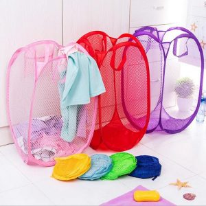 5pcs Foldable Laundry Mesh Basket