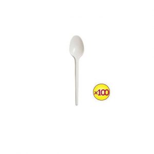 Disposable White Plastic Spoon – 100pcs