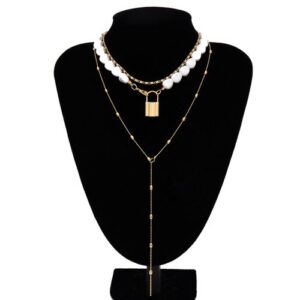 Multi Layered Pearl Choker Necklace Collar Statement