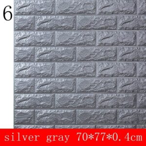 3d Self Adhesive Pe foam wallpaper – grey