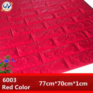 3d Self Adhesive Pe foam wallpaper – Red