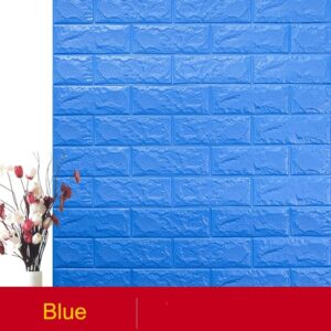 3d Self Adhesive Pe foam wallpaper – Blue