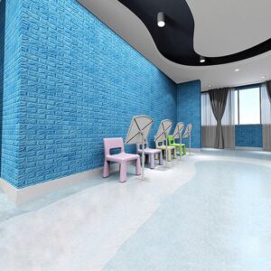 3d Self Adhesive Pe foam wallpaper – Blue