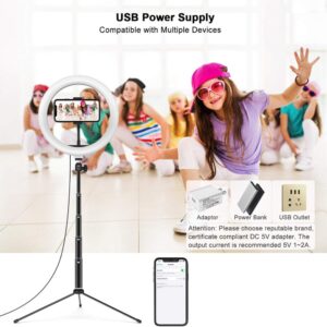 Unique 8” Selfie Ring Fill Led Light And Projection Stand