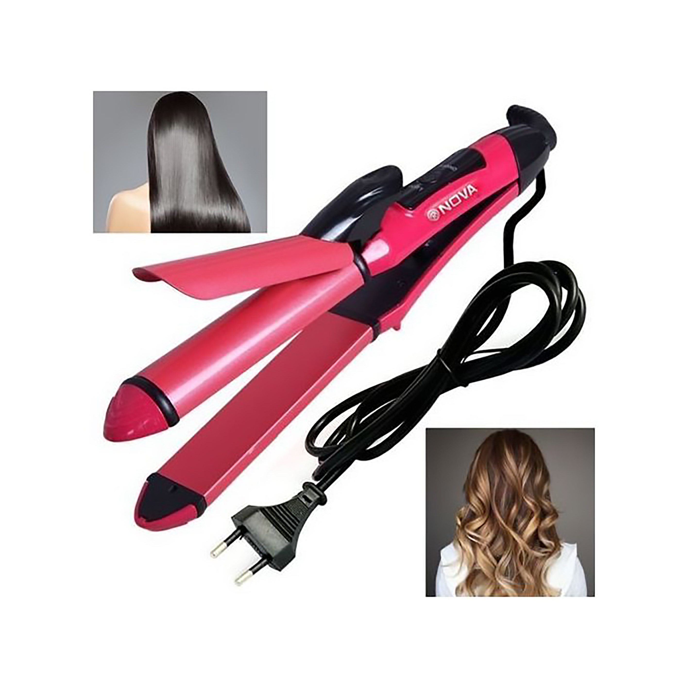 Nova 2 IN 1 Hair Straightener And Curler