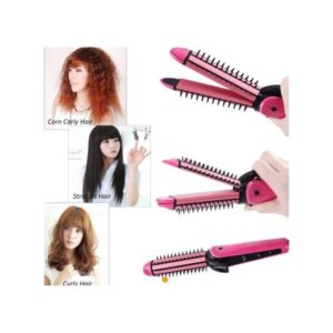 Nova 3 In 1 Hair Straightener, Curler And Comb