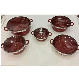 5pcs Ceramic Coated Cookware pot Set