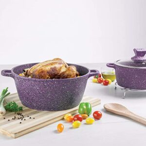 5pcs Nessa Granum Die-Cast Aluminium pot Set – Vizag Purple