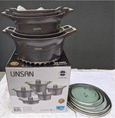 Linsan 10pcs Die-cast Cookware Pot Set