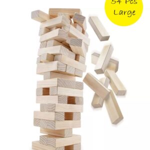 Mr. Diy Jenga Game For Kids & Adults – Large Size