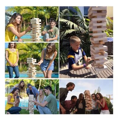 Mr. Diy Jenga Game For Kids & Adults - Large Size - Image 11