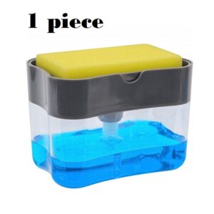 2 In 1 Detergent Dispenser Soap Pump And Sponge Caddy