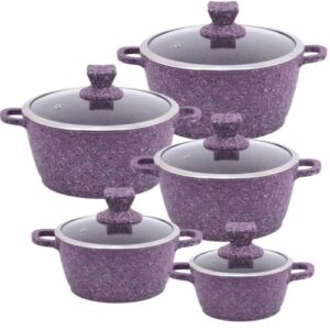 5pcs Nessa Granum Die-Cast Aluminium pot Set – Vizag Purple