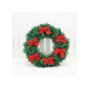 Special Christmas Wreath With Red Bow-Knots Décor