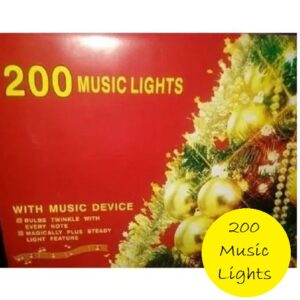 Christmas Multi Color Light Bulbs 200 Music Lights