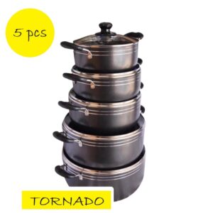 5pcs Set Of Tornado Non-stick Cookware