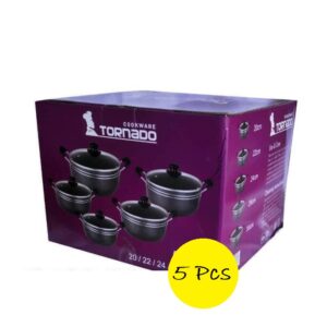 5pcs Set Of Tornado Non-stick Cookware