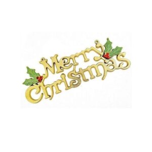 Merry Christmas Decorative Glittery Hanging Sign