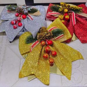 Christmas Ribbon Bow Tie Decoration