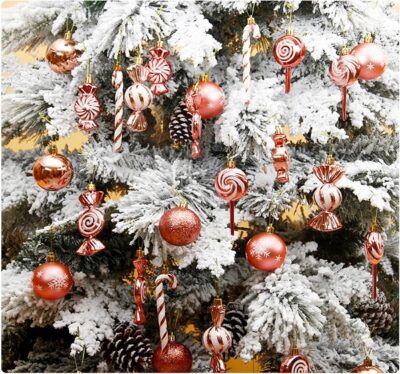 Christmas Decorative Tree Glittering Balls and Ornaments - Image 7