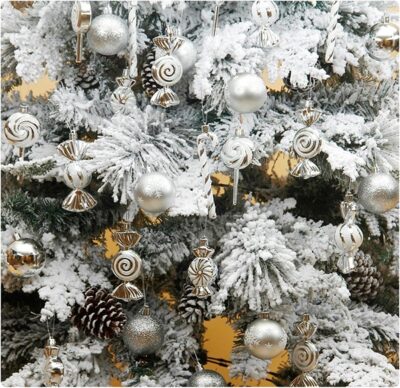 Christmas Decorative Tree Glittering Balls and Ornaments - Image 4