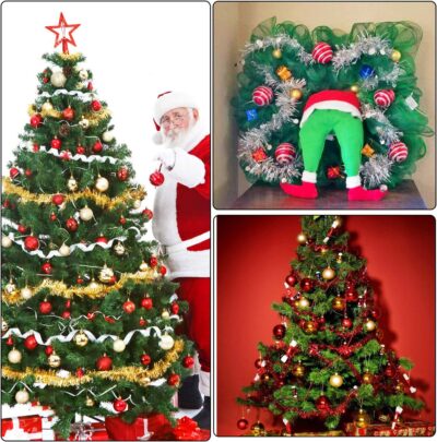 12pcs Deluxe Colorful Christmas Tree Tinsel Garland - Image 4