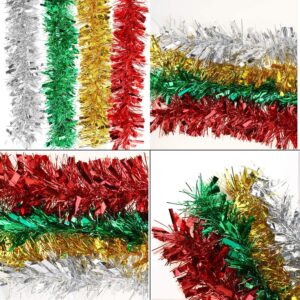 12pcs Deluxe Colorful Christmas Tree Tinsel Garland