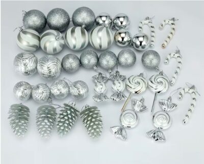 Christmas Decorative Tree Glittering Balls and Ornaments - Image 3