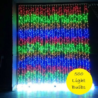 500 Bulbs Multicolor Waterfall Christmas Light