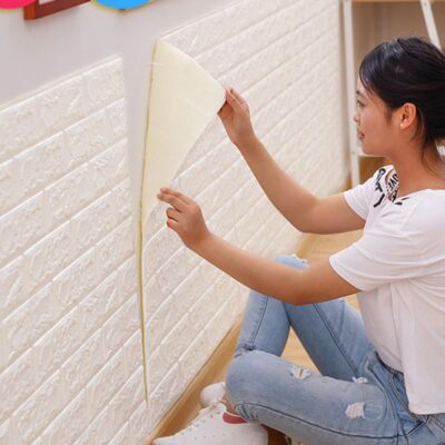 3d Self Adhesive Pe foam wallpaper - White - Image 11