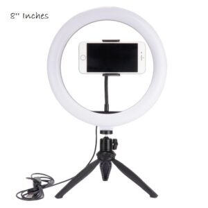 Unique 8” Selfie Ring Fill Led Light And Projection Stand