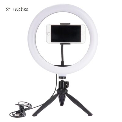 Unique 8'' Selfie Ring Fill Led Light And Projection Stand