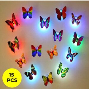 5pcs LED Color Changing Butterfly Disco Light – 15