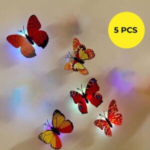 5pcs LED Color Changing Butterfly Disco Light – 5