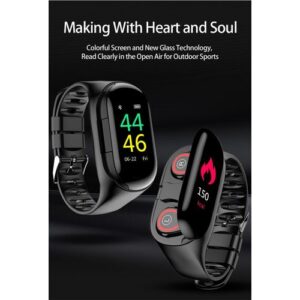 2 in 1 Smart Watch Bluetooth Earbud With Heart Rate Monitor