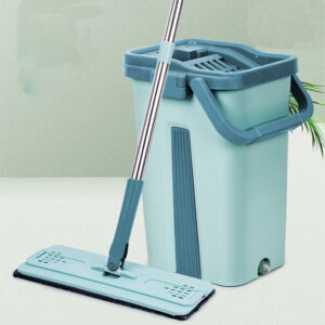 360 Degrees Microfibre Flat Mop With Wash And Dry Bucket