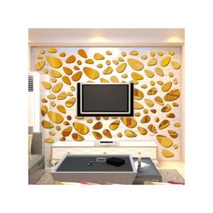 20pcs 3D Large Size Cobblestone Mirror Wall Stickers