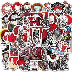 50PCS IT Clown Anime Stickers